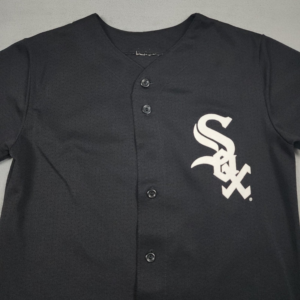 Vintage Majestic Chicago White Sox Frank Thomas 35 Jersey Youth L Black MLB - Picture 2 of 13
